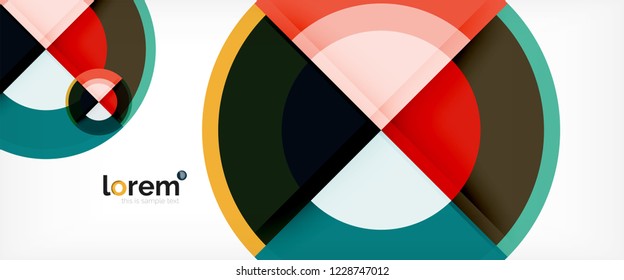 Circle abstract background, geometric circular modern design template, vector illustration