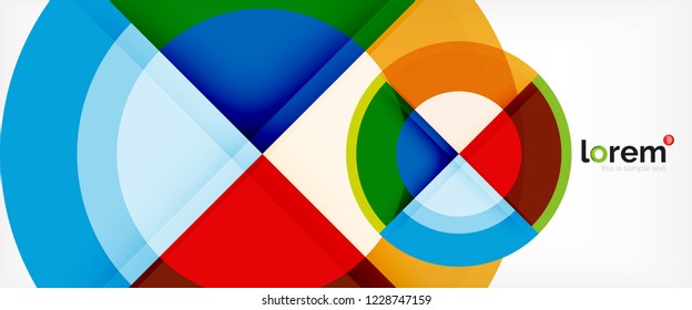 Circle abstract background, geometric circular modern design template, vector illustration