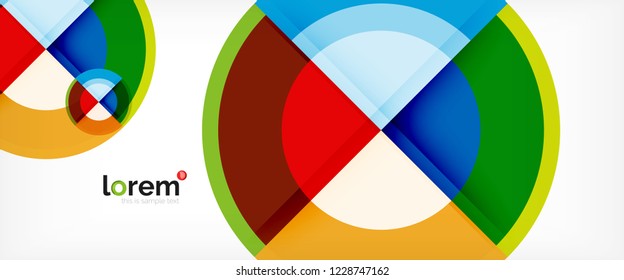 Circle abstract background, geometric circular modern design template, vector illustration