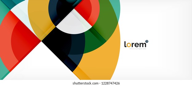 Circle abstract background, geometric circular modern design template, vector illustration