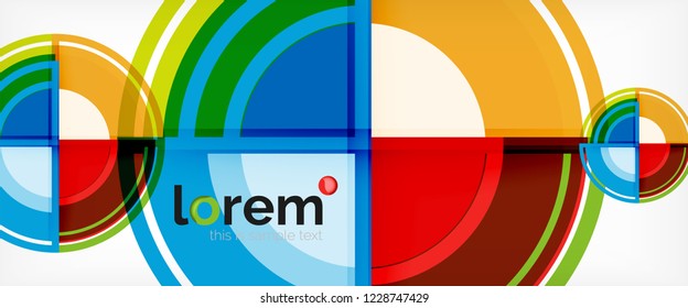 Circle abstract background, geometric circular modern design template, vector illustration