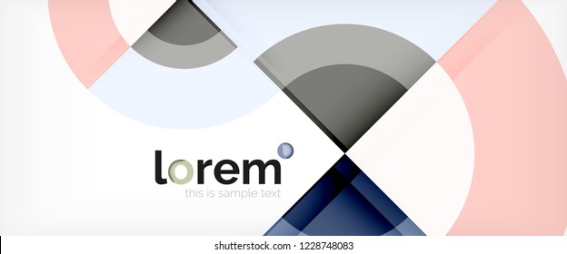 Circle abstract background, geometric circular modern design template, vector illustration