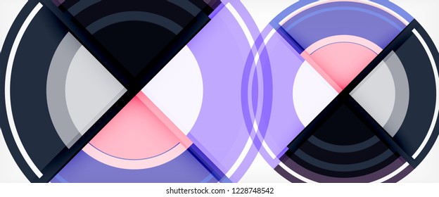 Fondo abstracto del círculo, plantilla de diseño moderno circular geométrica, ilustración vectorial