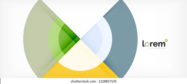 Circle abstract background, geometric circular modern design template, vector illustration