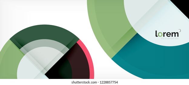 Fondo abstracto del círculo, plantilla de diseño moderno circular geométrica, ilustración vectorial