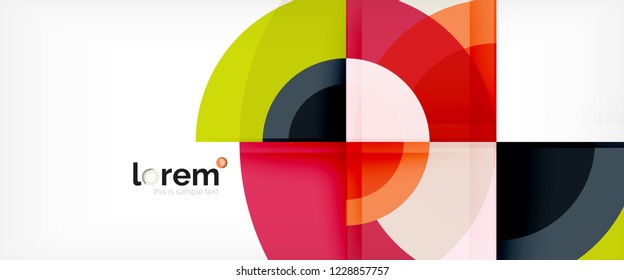 Circle abstract background, geometric circular modern design template, vector illustration
