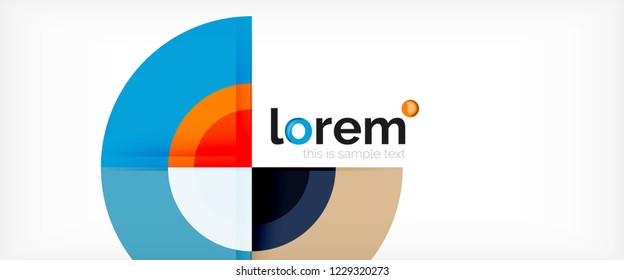 Circle abstract background, geometric circular modern design template, vector illustration