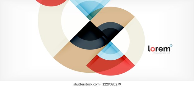 Fondo abstracto del círculo, plantilla de diseño moderno circular geométrica, ilustración vectorial