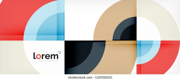 Circle abstract background, geometric circular modern design template, vector illustration
