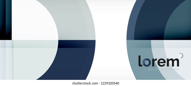 Circle abstract background, geometric circular modern design template, vector illustration