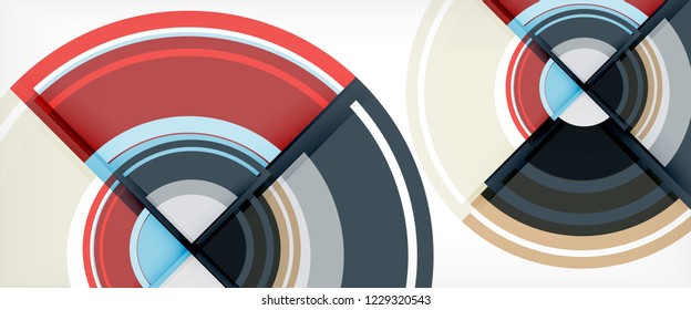 Circle abstract background, geometric circular modern design template, vector illustration