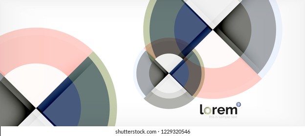 Circle abstract background, geometric circular modern design template, vector illustration