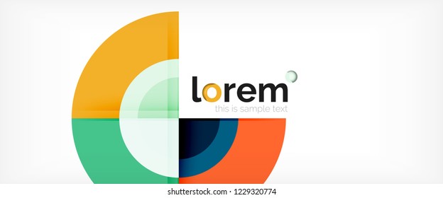 Circle abstract background, geometric circular modern design template, vector illustration
