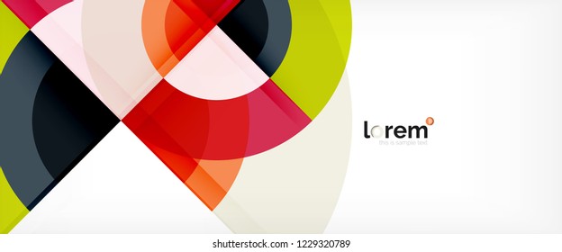 Circle abstract background, geometric circular modern design template, vector illustration