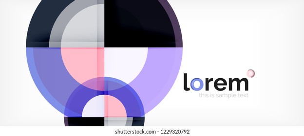 Circle abstract background, geometric circular modern design template, vector illustration