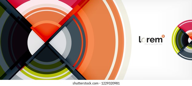 Circle abstract background, geometric circular modern design template, vector illustration