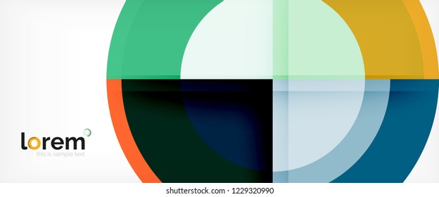 Circle abstract background, geometric circular modern design template, vector illustration