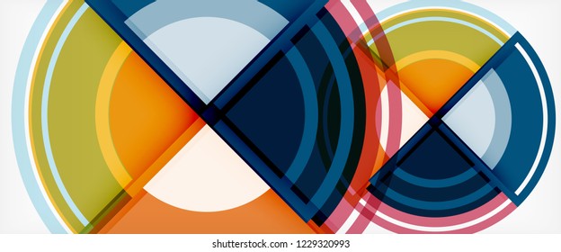 Circle abstract background, geometric circular modern design template, vector illustration