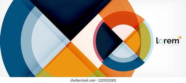 Circle abstract background, geometric circular modern design template, vector illustration