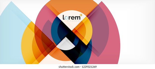 Circle abstract background, geometric circular modern design template, vector illustration