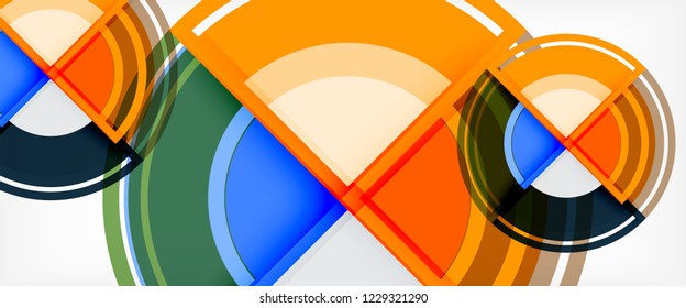 Fondo abstracto del círculo, plantilla de diseño moderno circular geométrica, ilustración vectorial