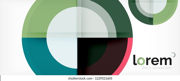 Circle abstract background, geometric circular modern design template, vector illustration