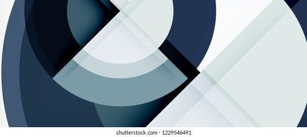 Circle abstract background, geometric circular modern design template, vector illustration