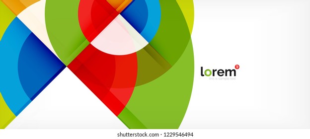Circle abstract background, geometric circular modern design template, vector illustration