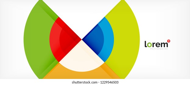 Circle abstract background, geometric circular modern design template, vector illustration