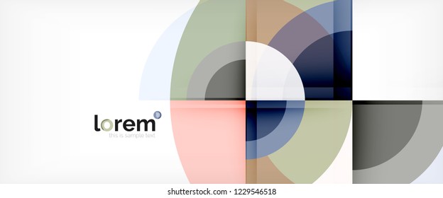 Circle abstract background, geometric circular modern design template, vector illustration