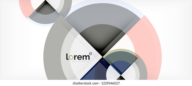 Fundo abstrato do círculo, modelo de design moderno circular geométrico, ilustração vetorial