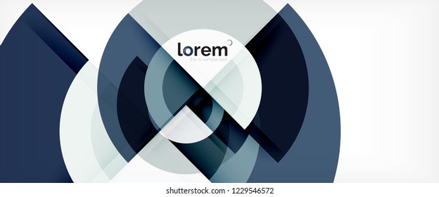 Circle abstract background, geometric circular modern design template, vector illustration