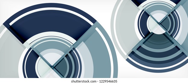Fondo abstracto del círculo, plantilla de diseño moderno circular geométrica, ilustración vectorial