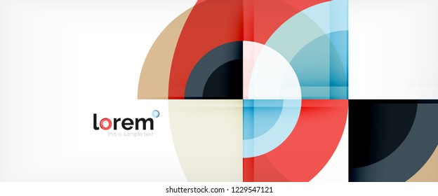Circle abstract background, geometric circular modern design template, vector illustration