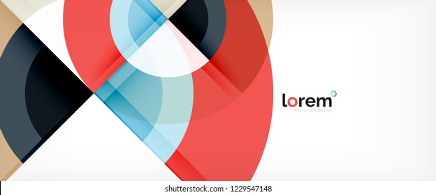 Circle abstract background, geometric circular modern design template, vector illustration