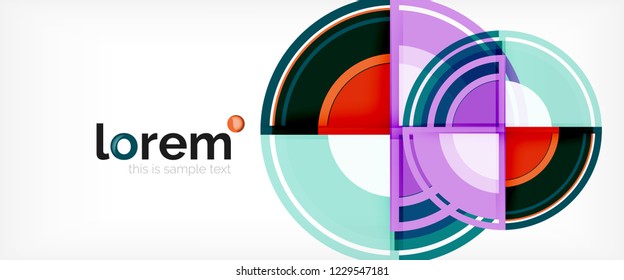Fundo abstrato do círculo, modelo de design moderno circular geométrico, ilustração vetorial