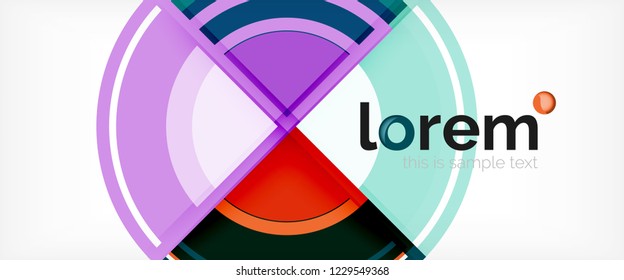 Circle abstract background, geometric circular modern design template, vector illustration