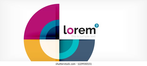 Circle abstract background, geometric circular modern design template, vector illustration