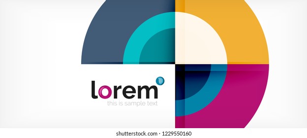 Circle abstract background, geometric circular modern design template, vector illustration