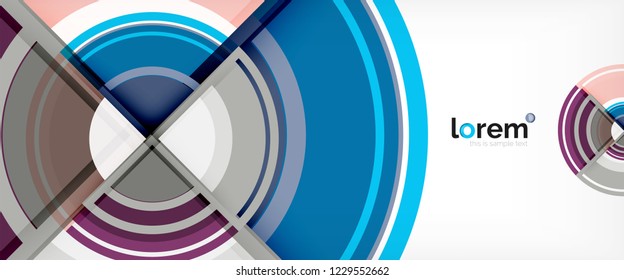 Fondo abstracto del círculo, plantilla de diseño moderno circular geométrica, ilustración vectorial