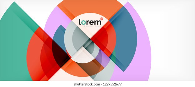 Circle abstract background, geometric circular modern design template, vector illustration