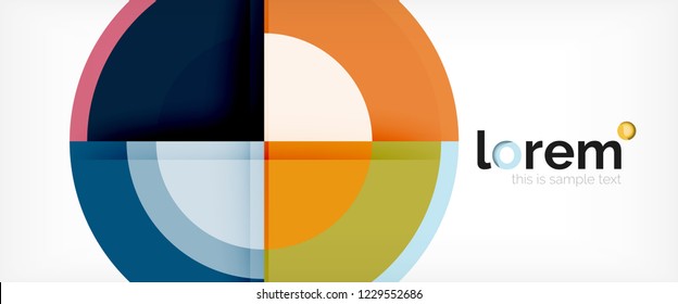 Circle abstract background, geometric circular modern design template, vector illustration