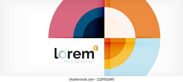 Fondo abstracto del círculo, plantilla de diseño moderno circular geométrica, ilustración vectorial