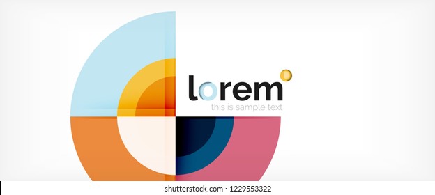 Circle abstract background, geometric circular modern design template, vector illustration