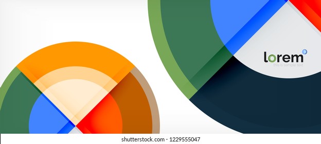 Circle abstract background, geometric circular modern design template, vector illustration