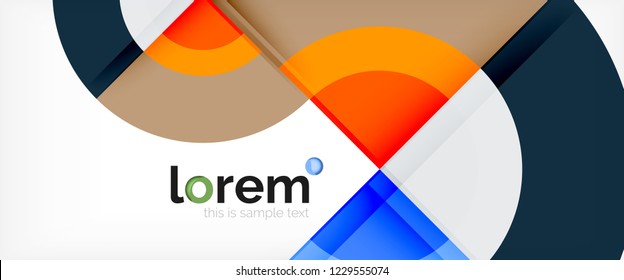 Circle abstract background, geometric circular modern design template, vector illustration