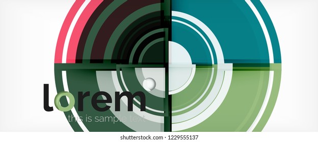 Circle abstract background, geometric circular modern design template, vector illustration