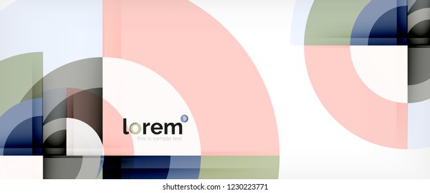 Circle abstract background, geometric circular modern design template, vector illustration