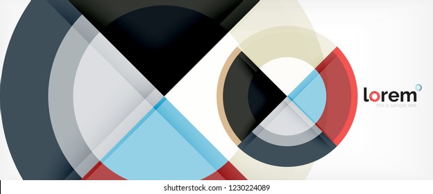 Circle abstract background, geometric circular modern design template, vector illustration