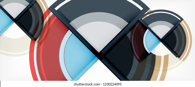 Circle abstract background, geometric circular modern design template, vector illustration